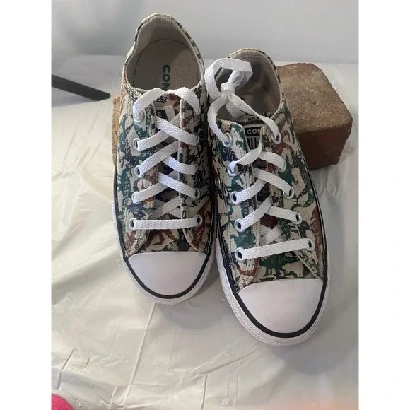 Unisex Converse All*Star Camo Dinosaur Low Top Tennis Shoes-Size Children's‎ 12 - Picture 12 of 14